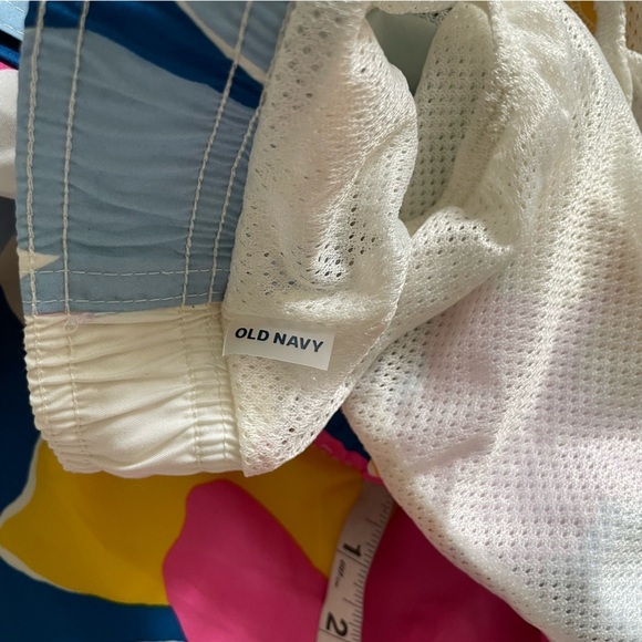 Old Navy Floral Print swim trunks in Multicolor size XXXL summer sun beach lined - Picture 8 of 9